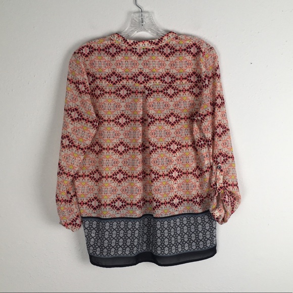 HD in Paris Anthropologie Kaveri Henley Blouse in Multicolor - Picture 10 of 10